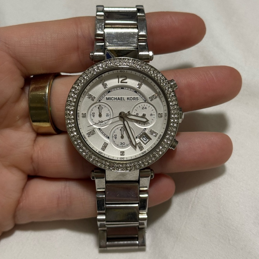 Michael Kors Women's Silver Stainless Steel Bracelet Watch MK5353